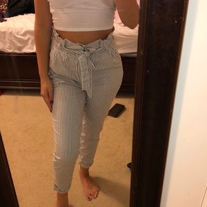 Cute high rise striped pants